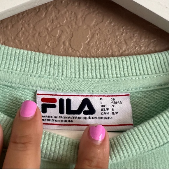 FILA Mint Green Sweatshirt Size Small - Picture 4 of 6